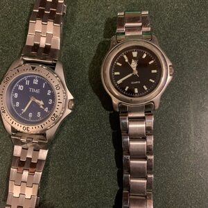 Silver and Black Quartz Watch